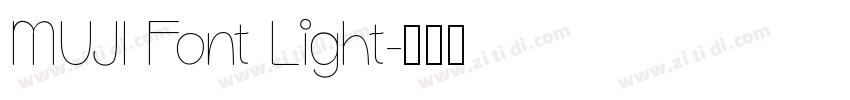 MUJI Font Light字体转换